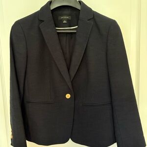 Ann Taylor Navy Blazer with Gold Button